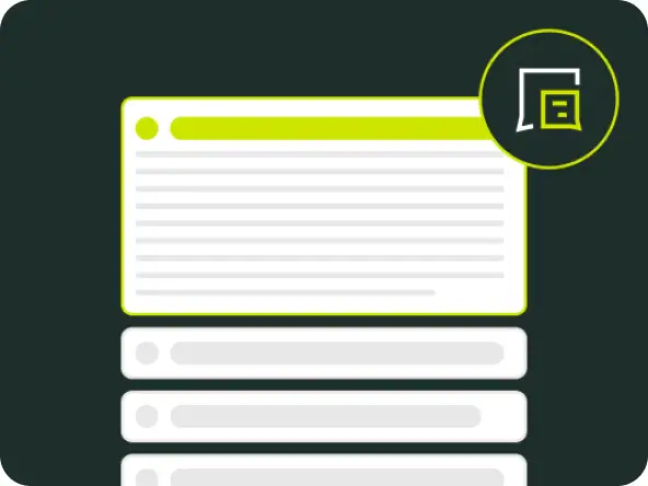 Browser-Fenster mit Dokumenten-Icon, symbolisiert Webentwicklung.