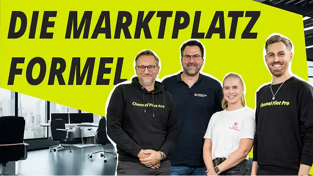 Innovatives Team bei Channel Pilot Pro im modernen Büro.