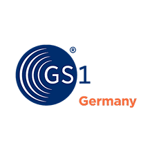 GS1 Germany Logo, digital icon representing barcode and supply chain standards.