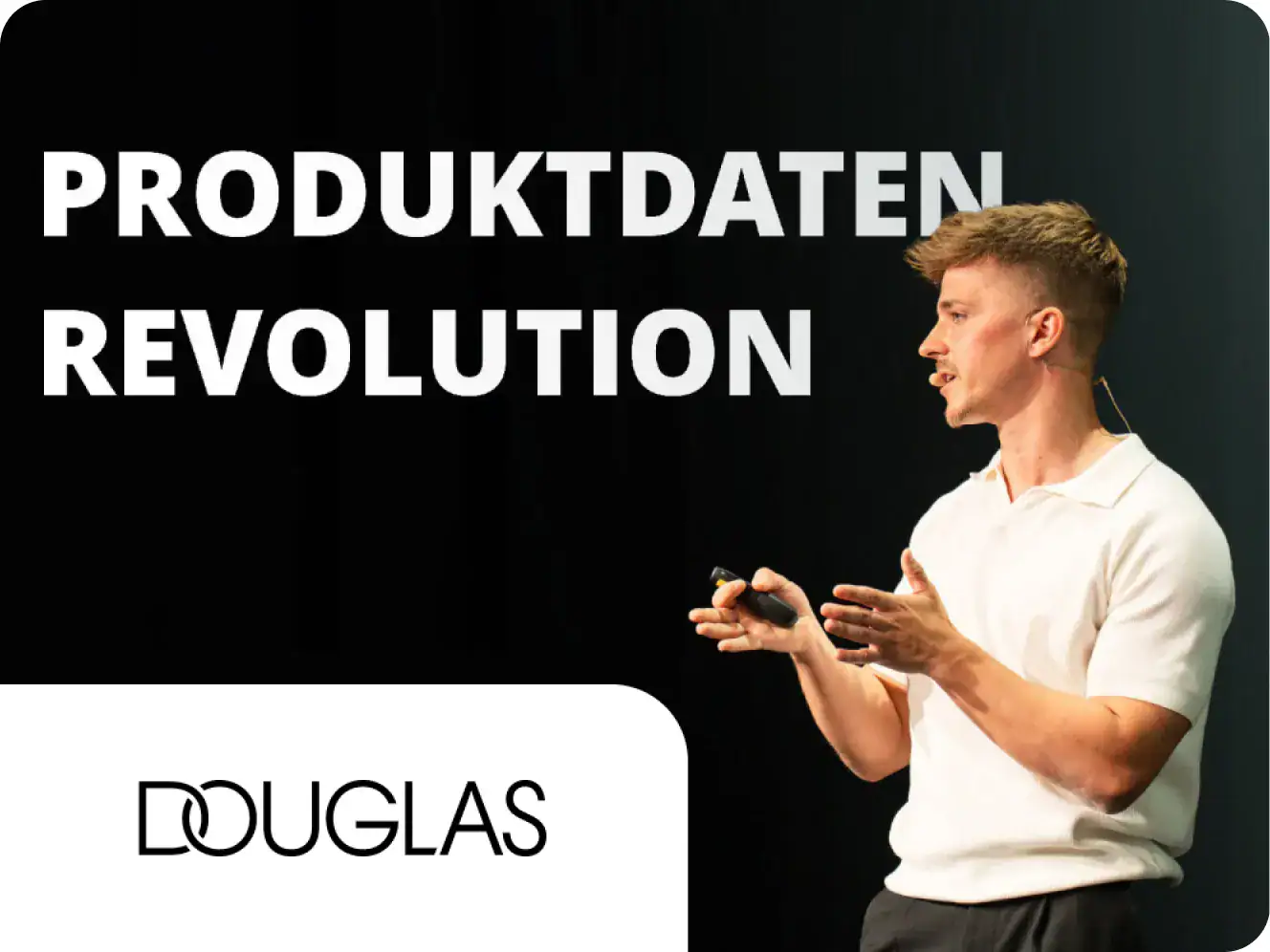 Präsentation eines jungen Mannes bei einer Konferenz.