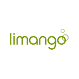 Limonade in einer Flasche mit grünem Hintergrund, Markenlogo "limango" sichtbar.
