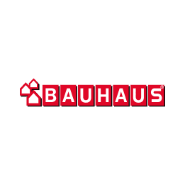 Bauhaus Logo auf weißem Hintergrund, klar und professionell.