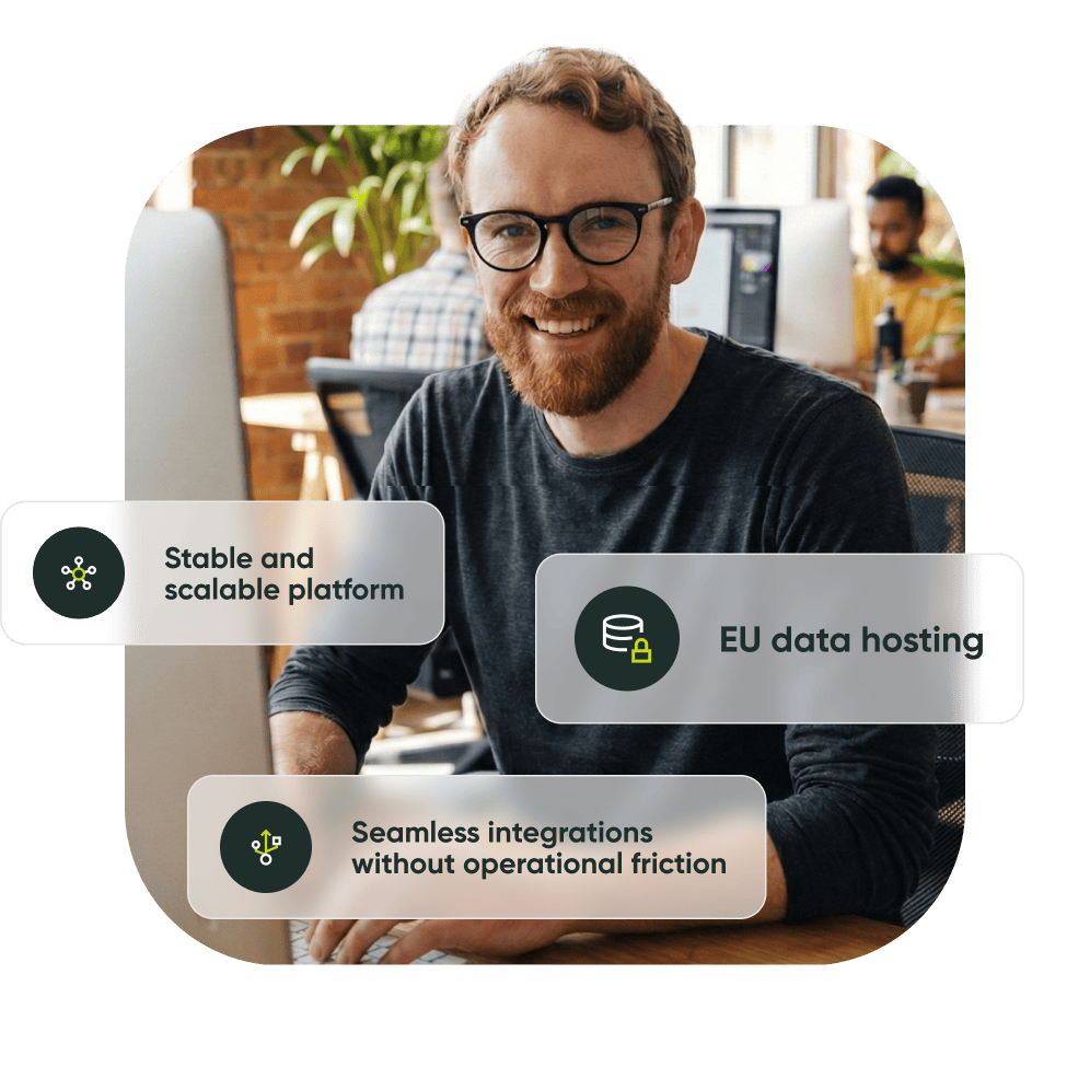 Stable, scalable web hosting with EU data hosting and seamless integrations.