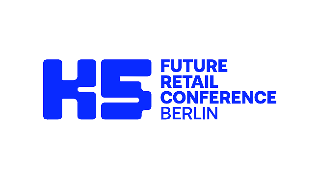 Logo der Future Retail Conference Berlin, blauer Schriftzug auf weißem Hintergrund.