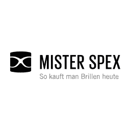 mister spex Logo in Schwarz auf transparentem Hintergrund
